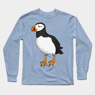 Atlantic puffin illustration Long Sleeve T-Shirt